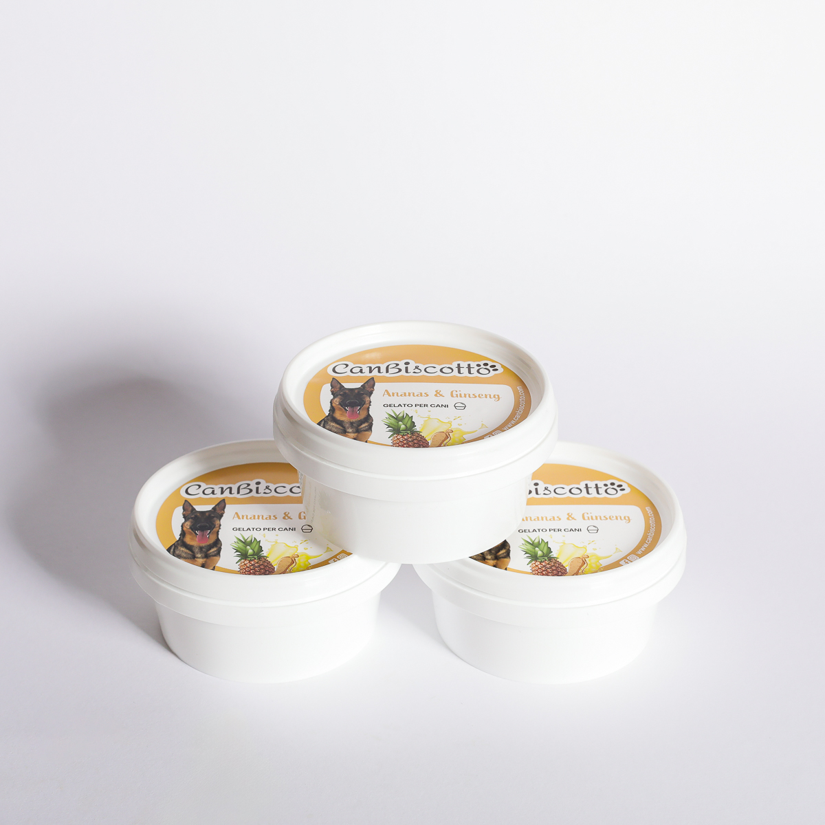 Gelato per cani gusto Ananas e Ginseng - 3x40 g - immagine 2