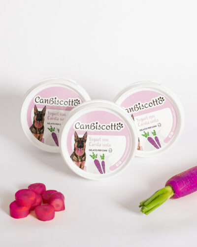 Gelato per cani gusto yogurt con carota viola - 3x40g