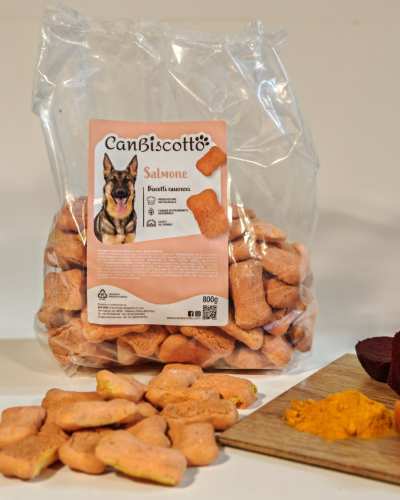 Biscotti per cani gusto Salmone - 800g